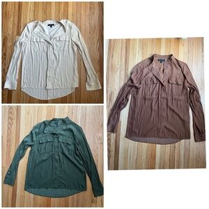 Bundle! 3 Banana Republic Blouses (Beige, Copper, Olive)